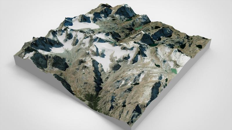 Mountain landscape Mount Gannett Alaska United States