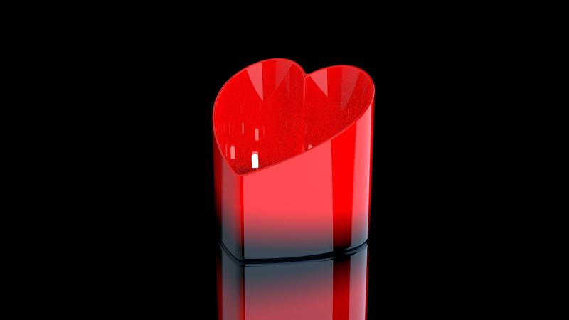 Photophore St valentin - Valentin's day tealight holder