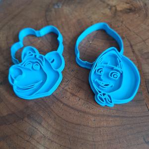 "Masha and the Bear Cookie Cutters STL – Cartoon Baking Tools for Kids Parties