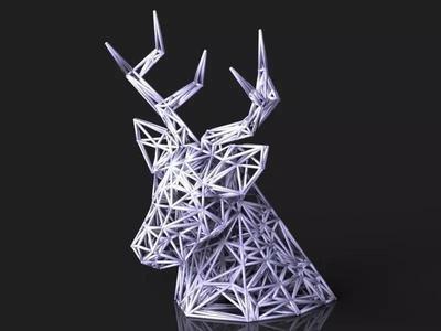 VORONOI DEER HEAD