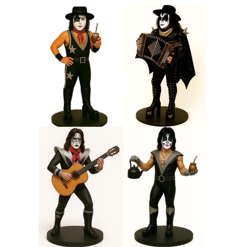 Kiss argentinizado-Paul Stanley,Gene Simmons,Ace Frehley,Peter Criss