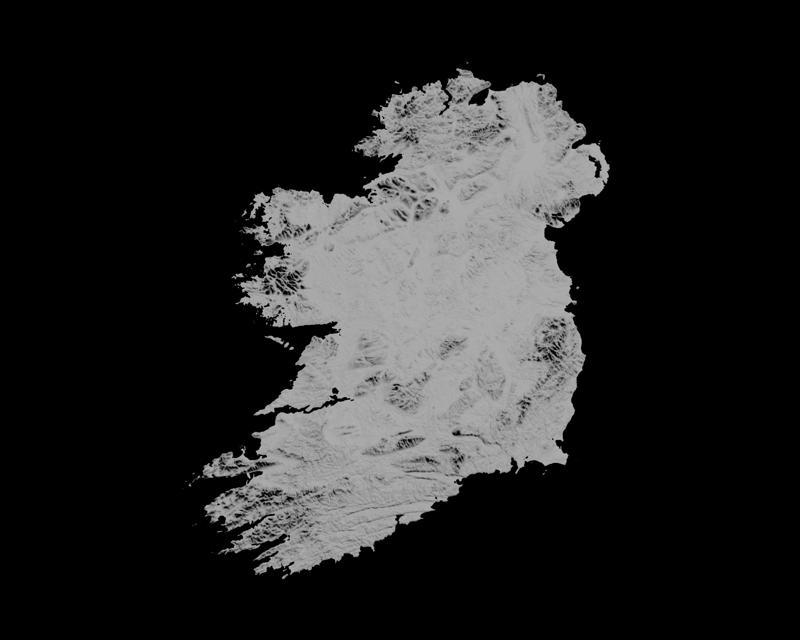 Topographic Map of Ireland – 3D Terrain