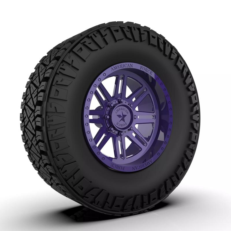 NITTO RIDGE GRAPPLER BW TIRE AND AMERICAN FORCE WHEEL SEPRATED