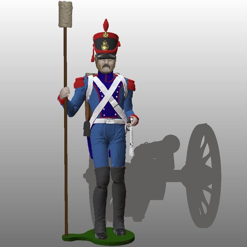 Artilleur Napoleon -Servant canon Gribeauval #1
