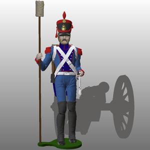 Artilleur Napoleon -Servant canon Gribeauval #1