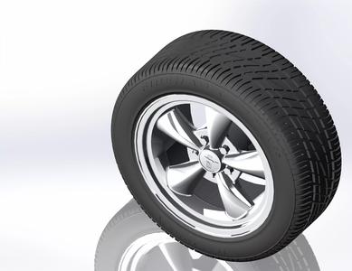 Wheels for scale model of american sportcar 1994-2004