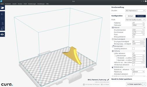 Filament guide (bq Hephestos 2)