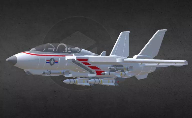 GI JOE SKYSTRIKER F14 ASSEMBLED PARTS