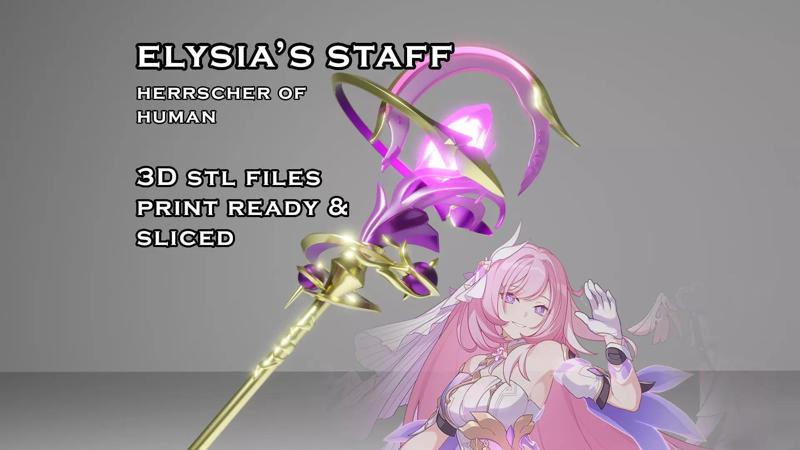 Elysia Staff - Honkai Impact - 3d Print Ready STL Files