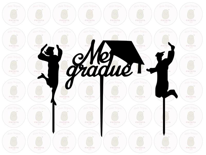 Cake Topper Adorno Torta - Graduados - Me Gradue x3