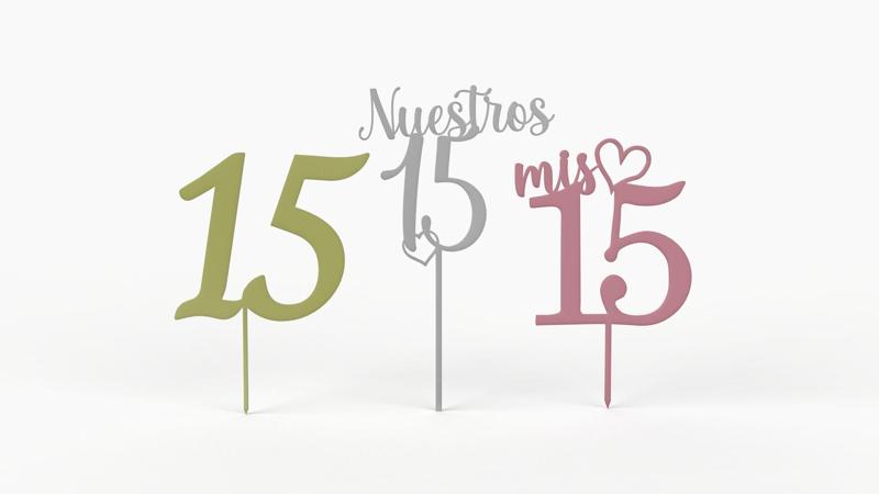 15 years VARIETY CAKE TOPPER BIRTHDAY BIRTHDAY