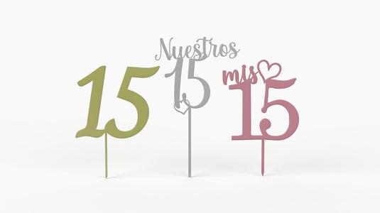 15 years VARIETY CAKE TOPPER BIRTHDAY BIRTHDAY