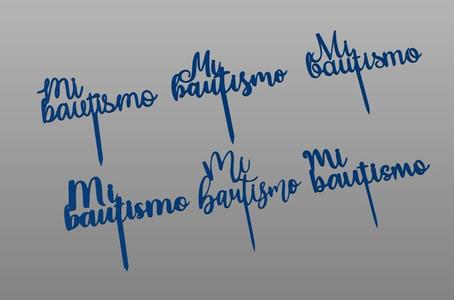 My baptism cake topper x6 units