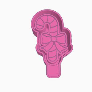 Candy Cane Bow Mold Housing STL