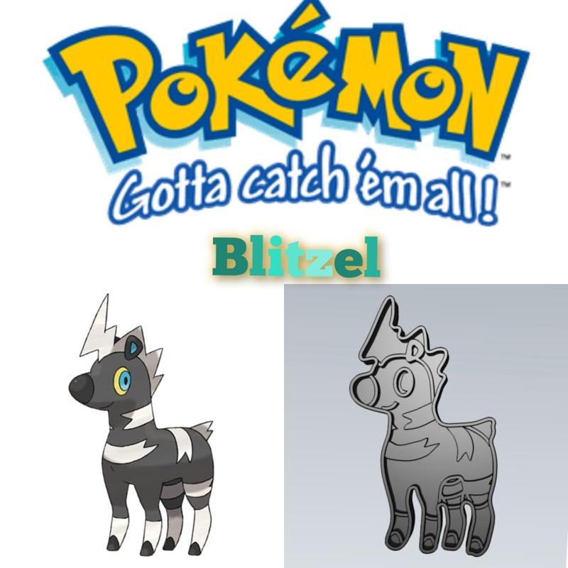 AMAZING POKEMON blitzle COOKIE CUTTER STAMP CAKE DECORATING