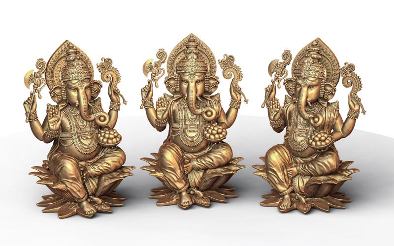 Ganesh Ji Lotus 3D  Model 14