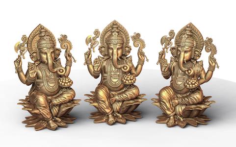 Ganesh Ji Lotus 3D  Model 14