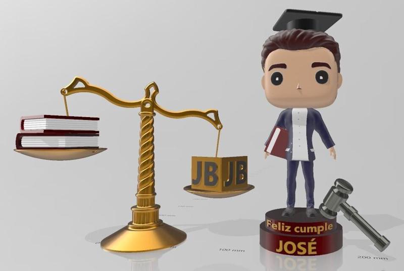 Funko topper and lawyer accessory