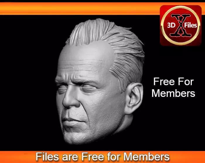 Bruce Willis - Action Figure HeadSculpt - Black Series - Hottoys