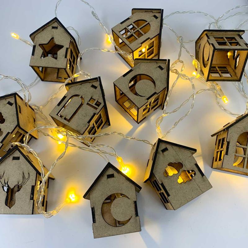 Fairy Lights House SVG Laser Cut Files Templates