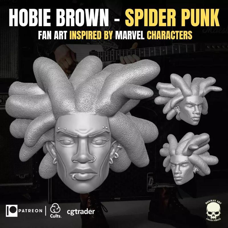 Spider punk Fan Art 3D printable File For Action Figures