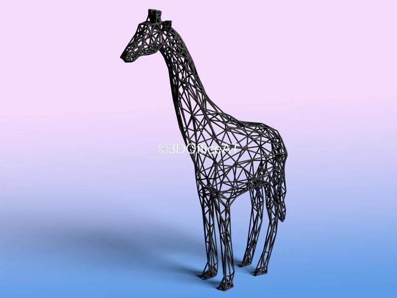 Giraffe Wire Frame Art - Resin Printing