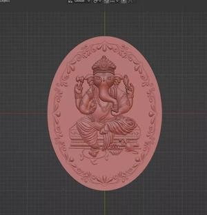 Lord Ganesh Ji Coin Relief Sculpture Design