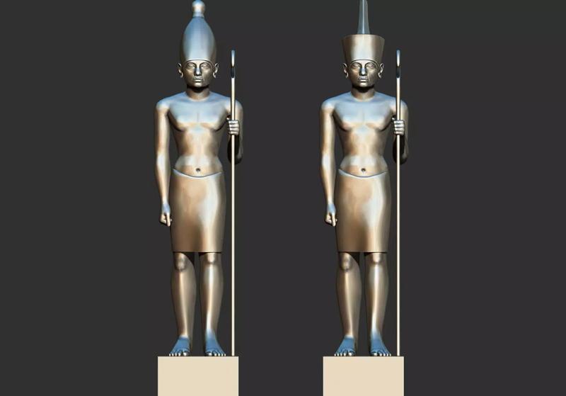 Egyptian King Statuettes Senusret  Petrie 3d  printable model