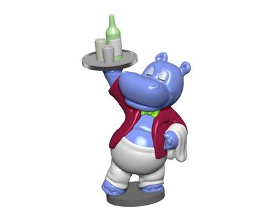 HIPPO WILLI WIRBELWIND FOR 3D PRINT STL