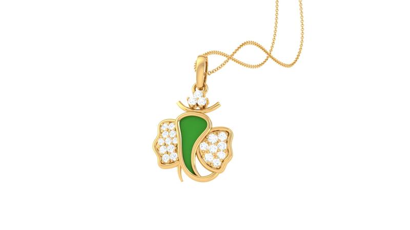 Ganpati Bappa Gold and Diamond Pendant (53)