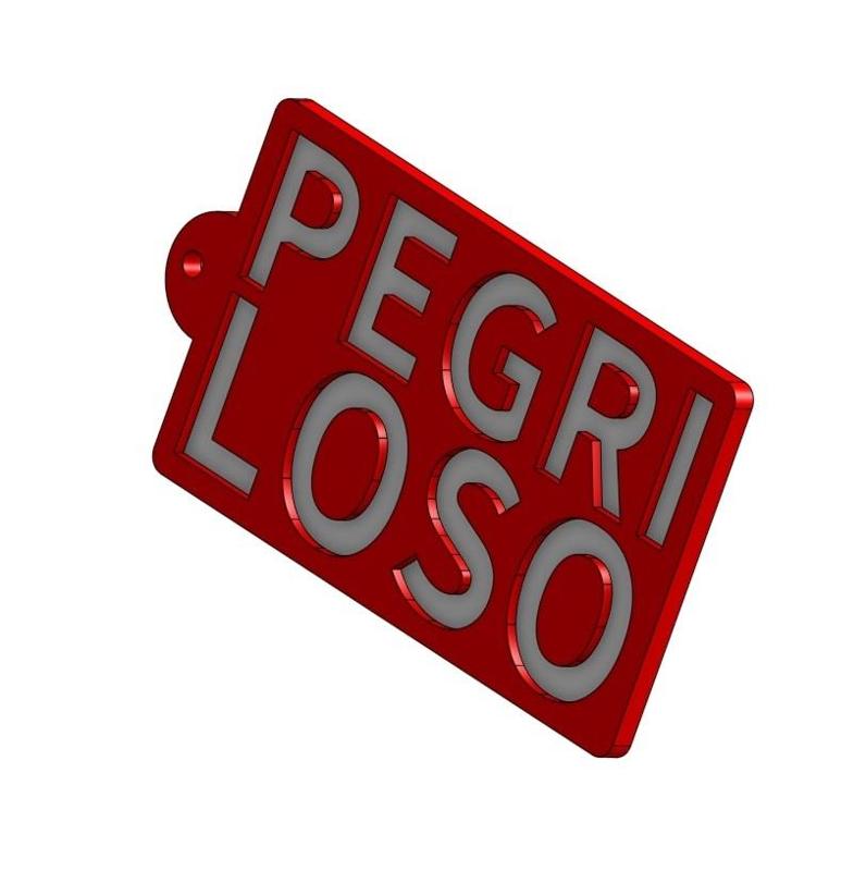PELIGROSO DANGER RED TAG FUNNY SPANISH