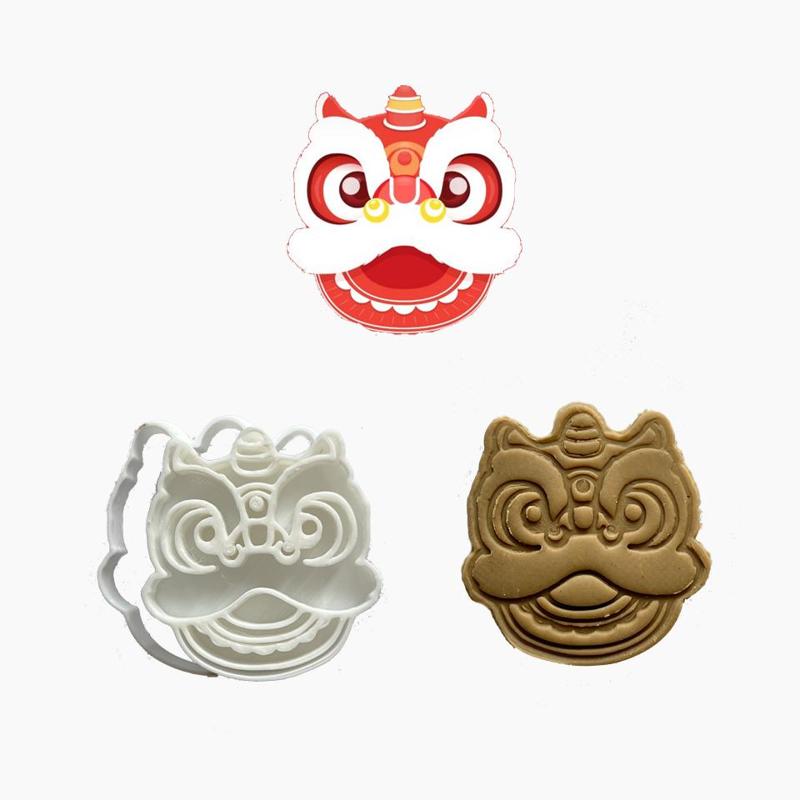 CNY CHINESE NEW YEAR- Barongsai dcut COOKIE CUTTER STAMP