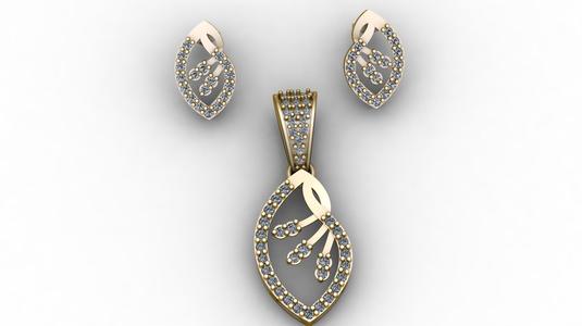 GOLDEN LEAF DESIGN LOCKET SET 3D PRINTABLE MODEL