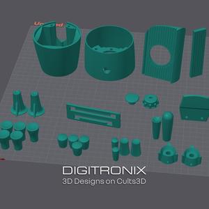 Vintage Moskvich Interior Parts – 3D Printable Buttons & Knobs Set