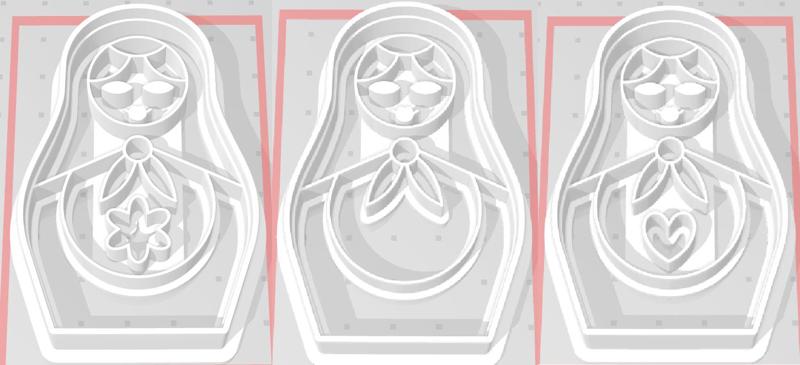 Matryoshka Nesting doll Cookie Cutters