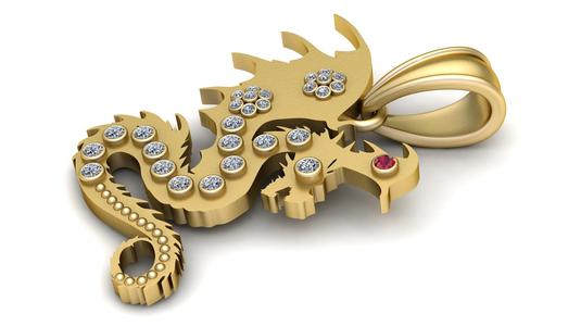 DRAGON PANDANT 3D PRINTABLE MODAL
