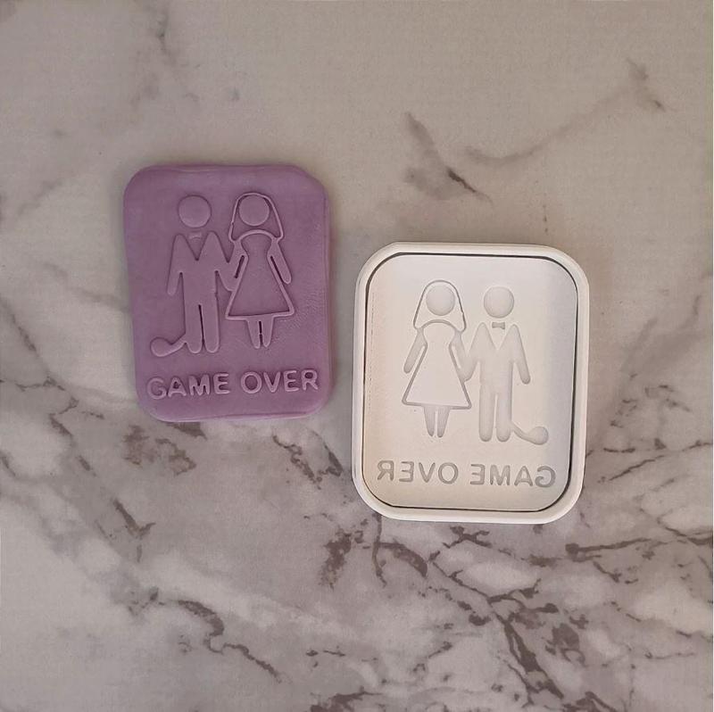 "Game Over Wedding" Cookie Cutter