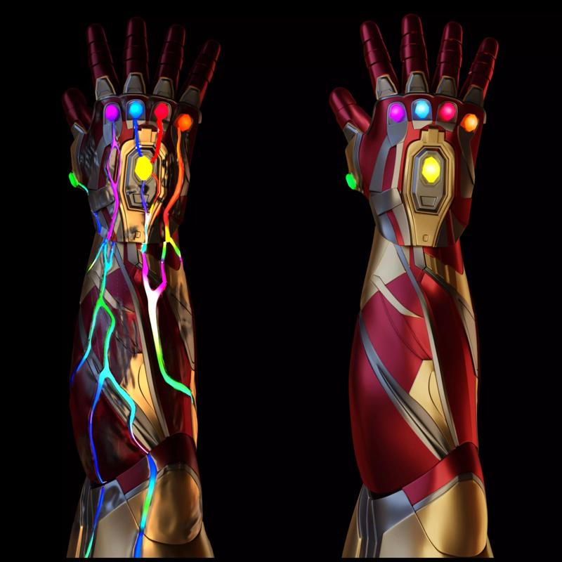 Normal and Battle Damaged Ironman Mark 85 Infinity Gauntlet
