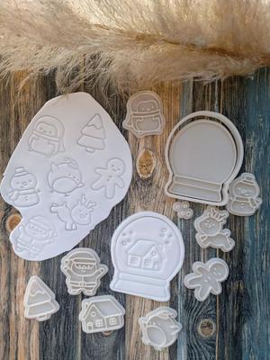 SET CORTANTE Y STAMPS ESFERA NAVIDAD COOKIES CHRISTMAS HOLIDAYS