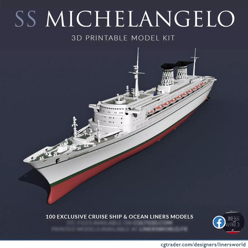 SS MICHELANGELO Italian ocean liner model kit