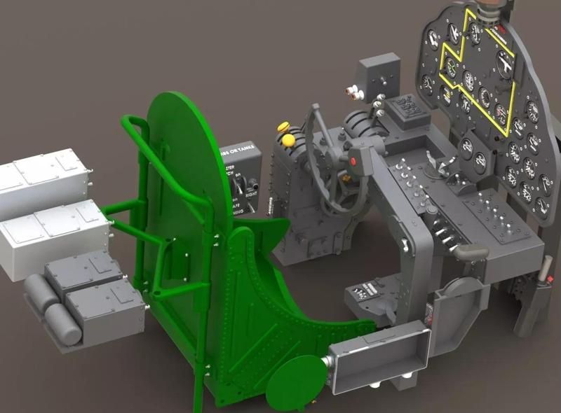 P38 lightning HD work complete cockpit