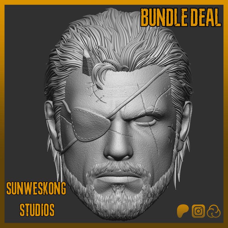 Metal Gear Solid V Venom Snake Bundle Headsculpt Pack