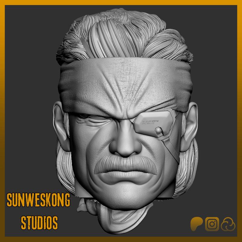 MGS4 "Old" Solid Snake Headsculpt Pack
