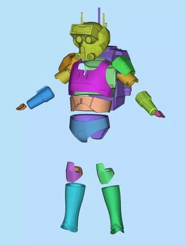 The Bad Batch - Tech 3-75 inch figure armor kit 3d files