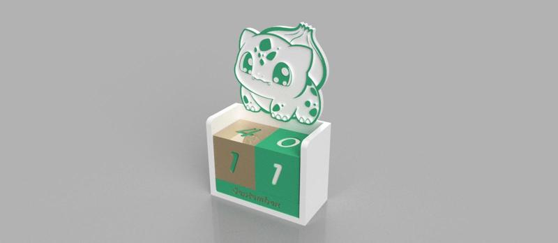 Calendario Bulbasaur versión Inglés