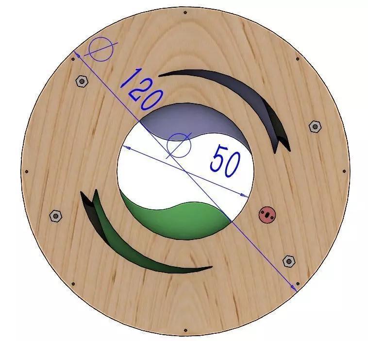 LS2BLROD50A Mechanical taiji iris laser cut shutter aperture diy