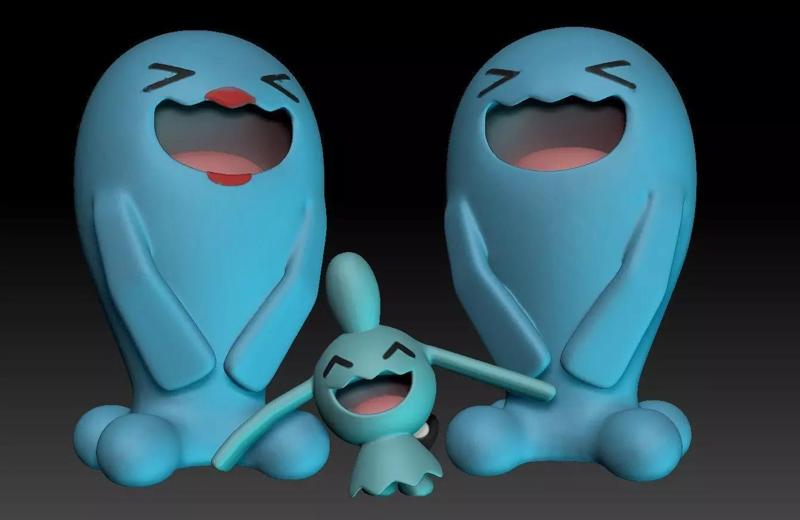 Pokemon Wynaut and Wobbuffet