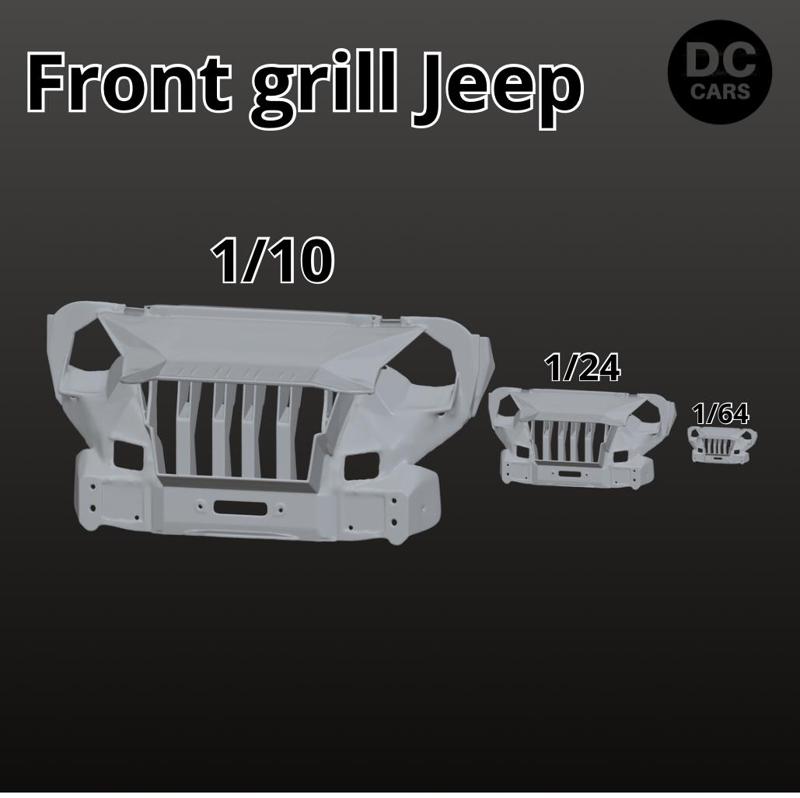 Front grill jeep 1/10 1/24 1/64
