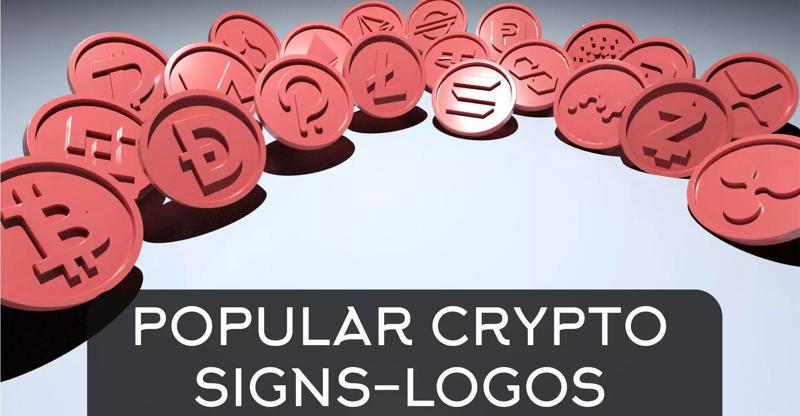 Popular Cryptocurrency logos-signs printable