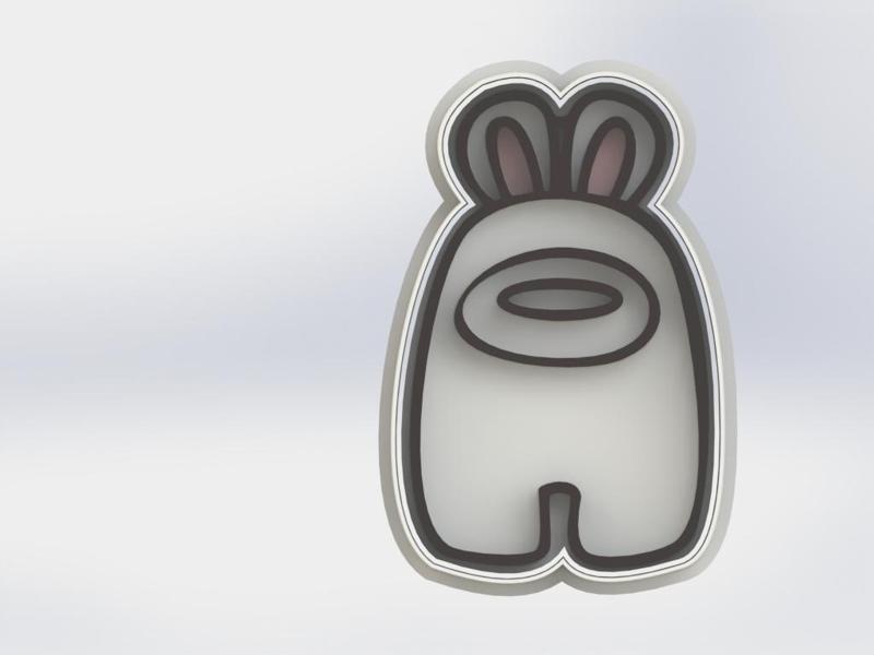 Easter among us bunny cookie cutter